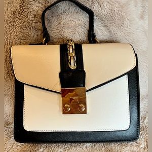 Black and white crossbody